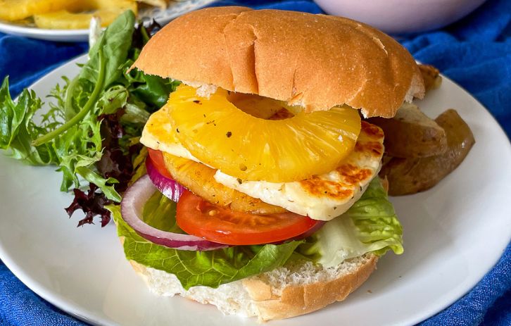 Halloumi and Pineapple Burgers